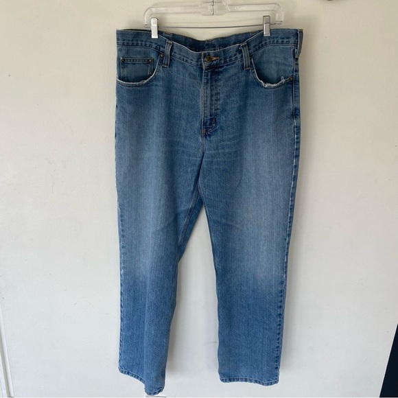 Carhartt relaxed fit distressed straight leg jeans size 38x32 - Picture 2 of 16